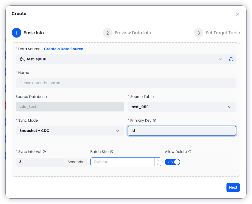 Create Task - Basic Info