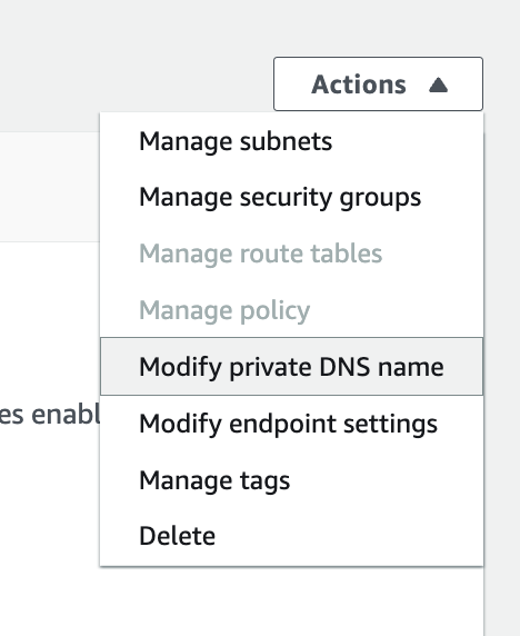 DNS Menu